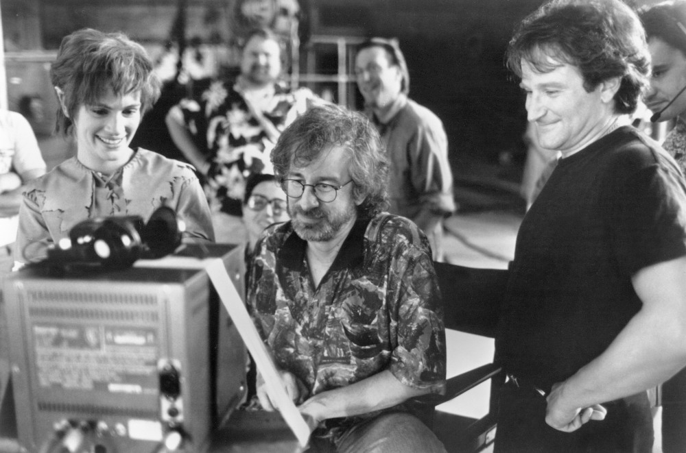 Robin Williams, behind the scenes shooting Hook.