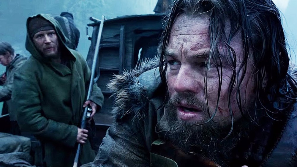Tom Hardy and Leonardo DiCaprio in The Revenant.