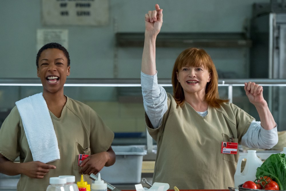 Samira Wiley as Poussey and Blair Brown as Judy King.